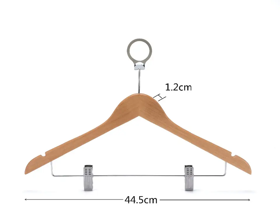 Anti-theft Wooden Hanger With Rings (imported airfreight) ex vat