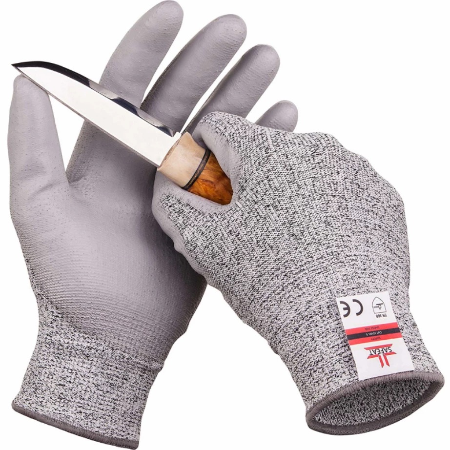 CE EN388 4544 level 5 cut proof, cut resistant gloves