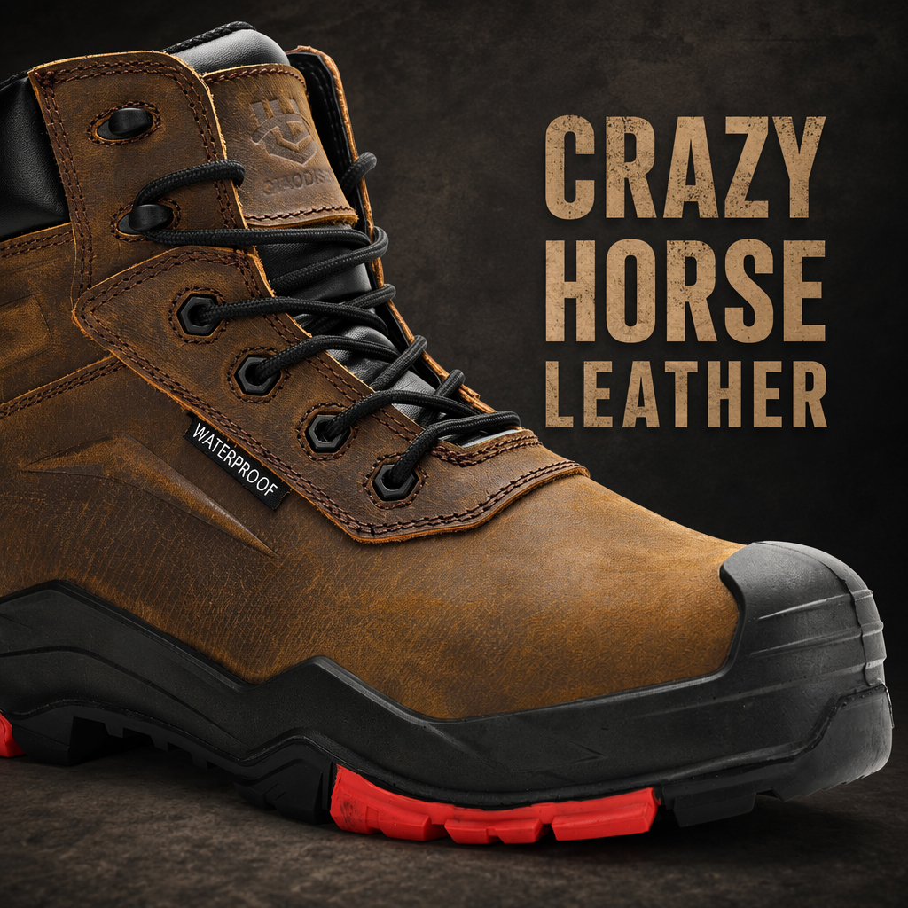 Imported QIAODISEN Brand SL-613 Men's Safety Boots Lightweight Fiberglass, Toe Cap, Anti-Smash, High Temperature Resistant, Non-Slip And Wear-Resistant (ex vat)