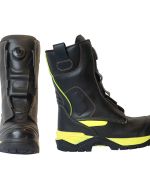 Imported EN15090 CE Certified MLAZ-1105 Outdoor Rubber Sole Non-slip, Steel Toe, And Waterproof Rescue Flame Retardant Leather Boots (ex vat)